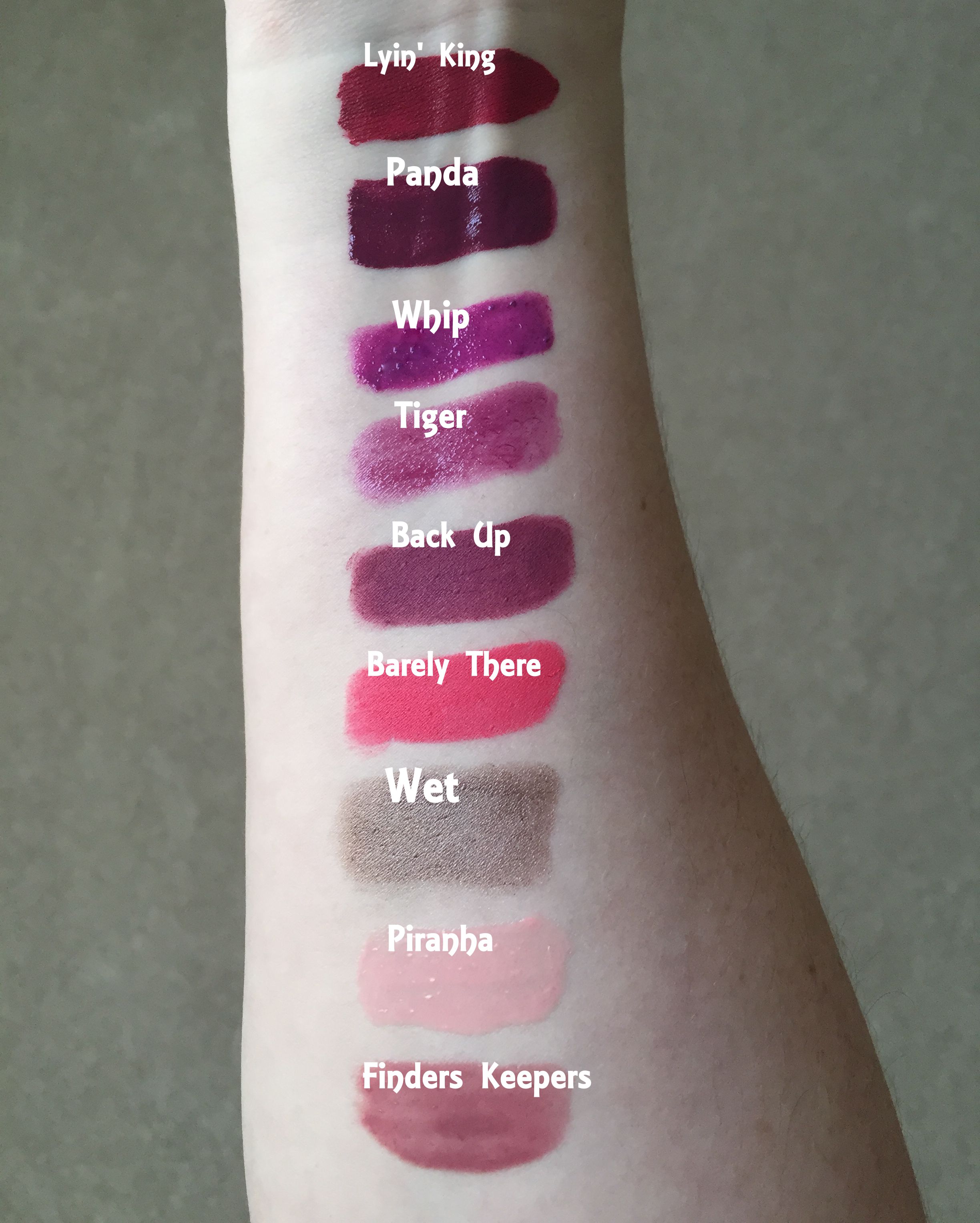 ColourPop Lippie Haul Swatches